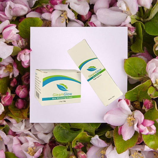 Gleam Glow Skin Whitening Bundle – Serum 30 ml + Cream 50 gm | Brighten, Nourish & Glow